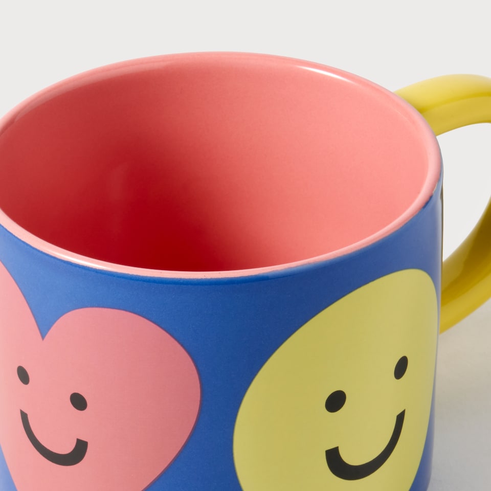 image 1 of Paperchase x Mélanie Johnsson Valentines Happy Face Mug
