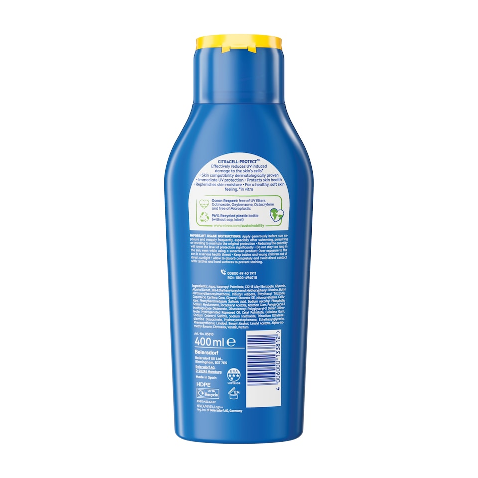image 1 of NIVEA SUN Protect & Moisture SPF30 Sun Cream Lotion 400ml