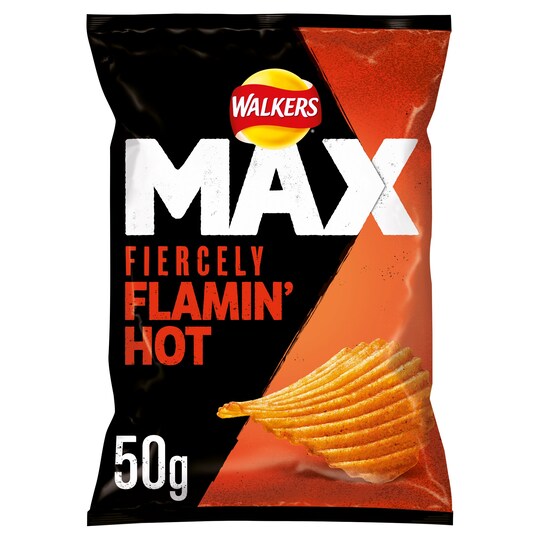 image 1 of Walkers Max Flamin Hot Crisps 50G