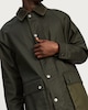 image 2 of F&F Corduroy Collar Shower Resistant Barn Jacket in Khaki