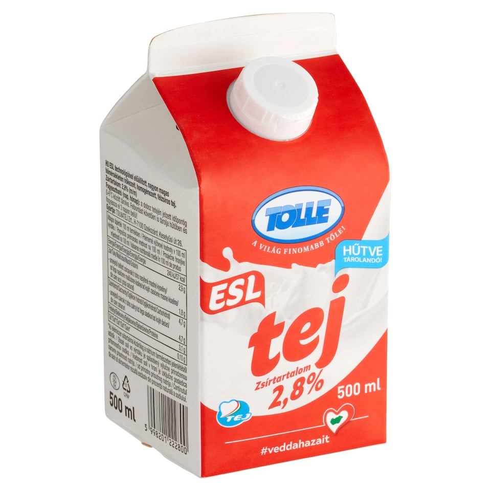 Tolle ESL félzsíros tej 2,8% 500 ml  1. kép