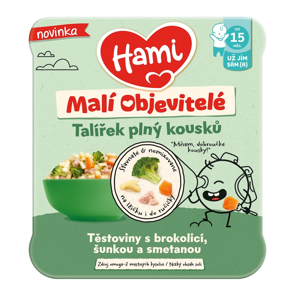 obrázok 1 z HAMI Malí Objavitelia Cestoviny s brokolicou, šunkou a smotanou 200g