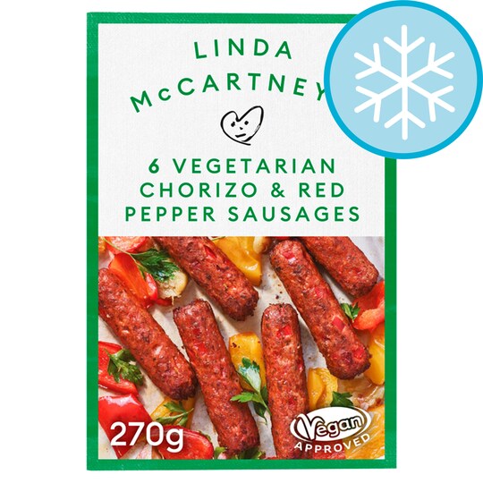 Linda Mccartney 6 Vegetarian Chorizo & Red Pepper Sausages 270G Tesco