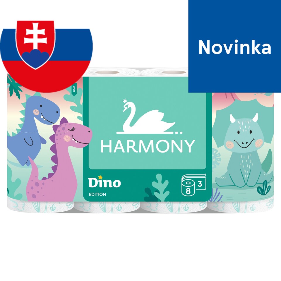 Harmony Dino Edition toaletný papier 3 vrstvy 8 ks