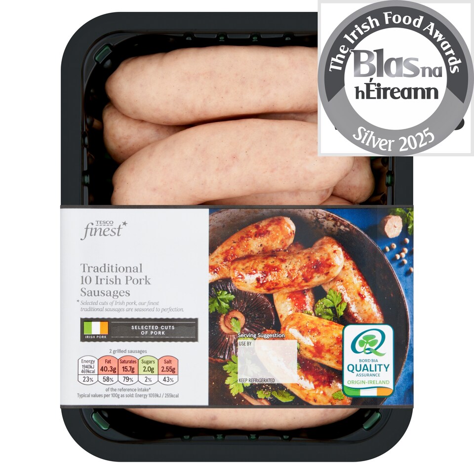 Tesco Finest Irish Pork Sausages 750G