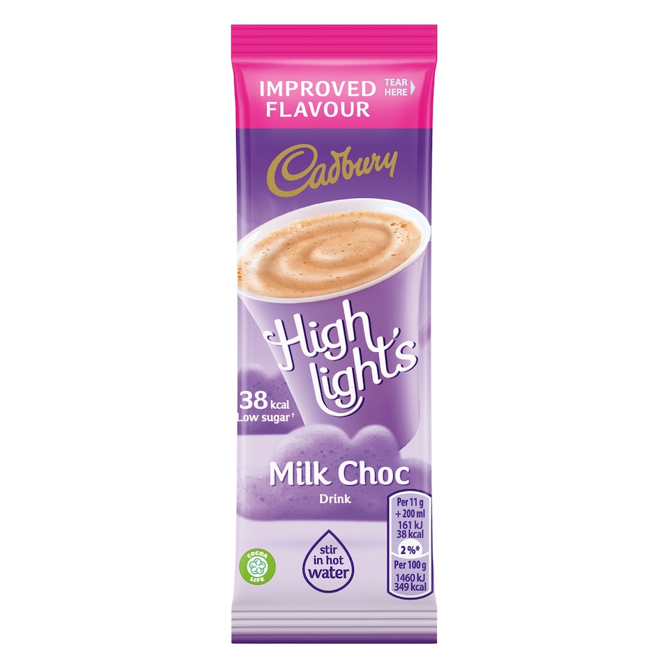 Cadbury Highlights Milk Stickpack Hot Chocolate 11G