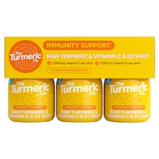 The Turmeric Co Raw Turmeric Vitamin C&D3 60ml 3 x multipack