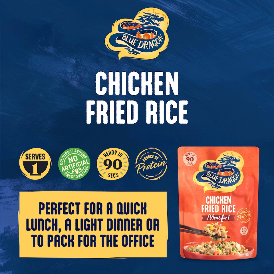 image 1 of Blue Dragon Chicken Fried Rice Ready Meal 250g
