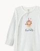 image 3 of F&F Baby Pure Cotton Striped I Love My Daddy Sleepsuit in White