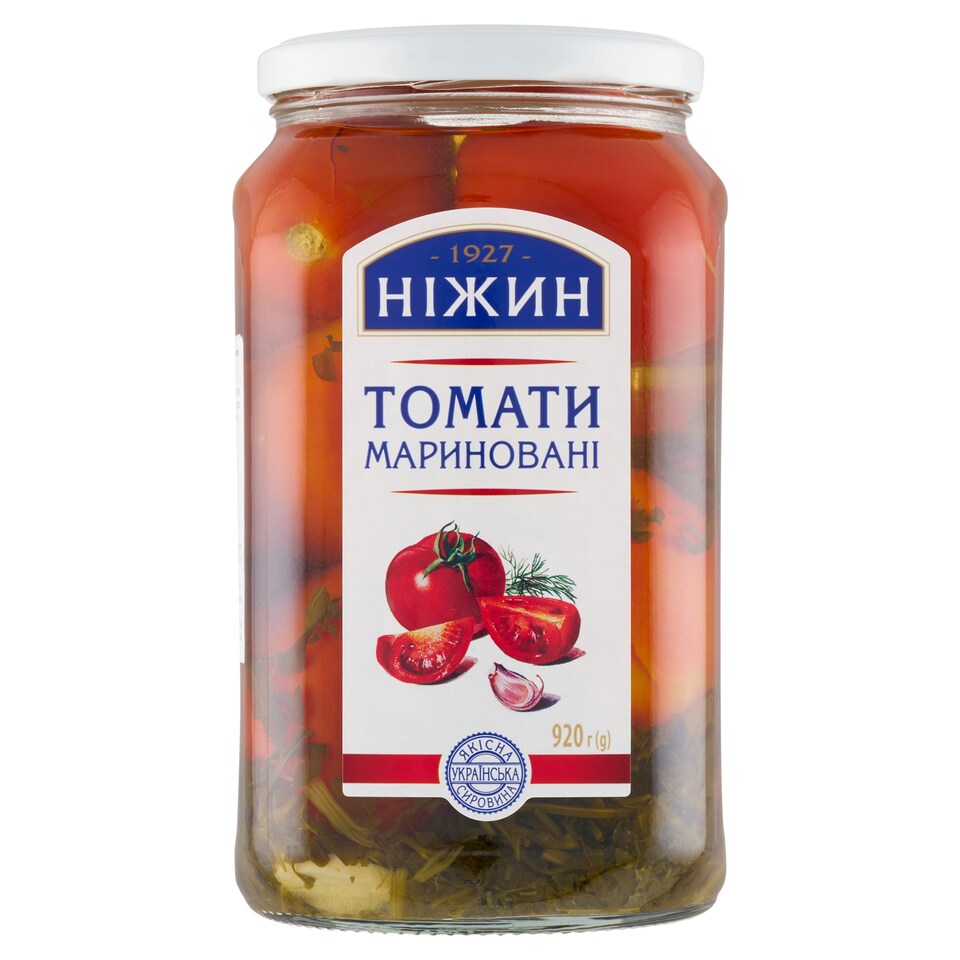 Nizhyn Rajčata zpracovaná zelenina ve sladkokyselém nálevu 920g