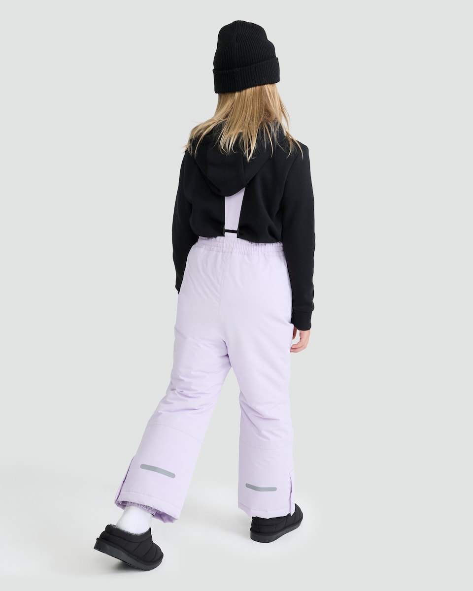 image 1 of F&F Girls Elasticated Strap Salopettes in Purple