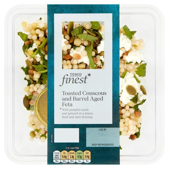 Tesco Finest Toasted Cous Cous Aged Feta 180G Tesco Groceries