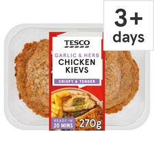 Tesco 2 Garlic and Herb Chicken Kievs 270g (C)