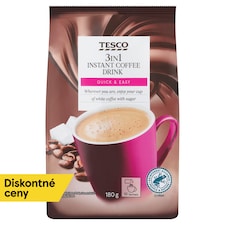 Tesco 3in1 rozpustná zmes na prípravu kávového nápoja 10 x 18 g (180 g)