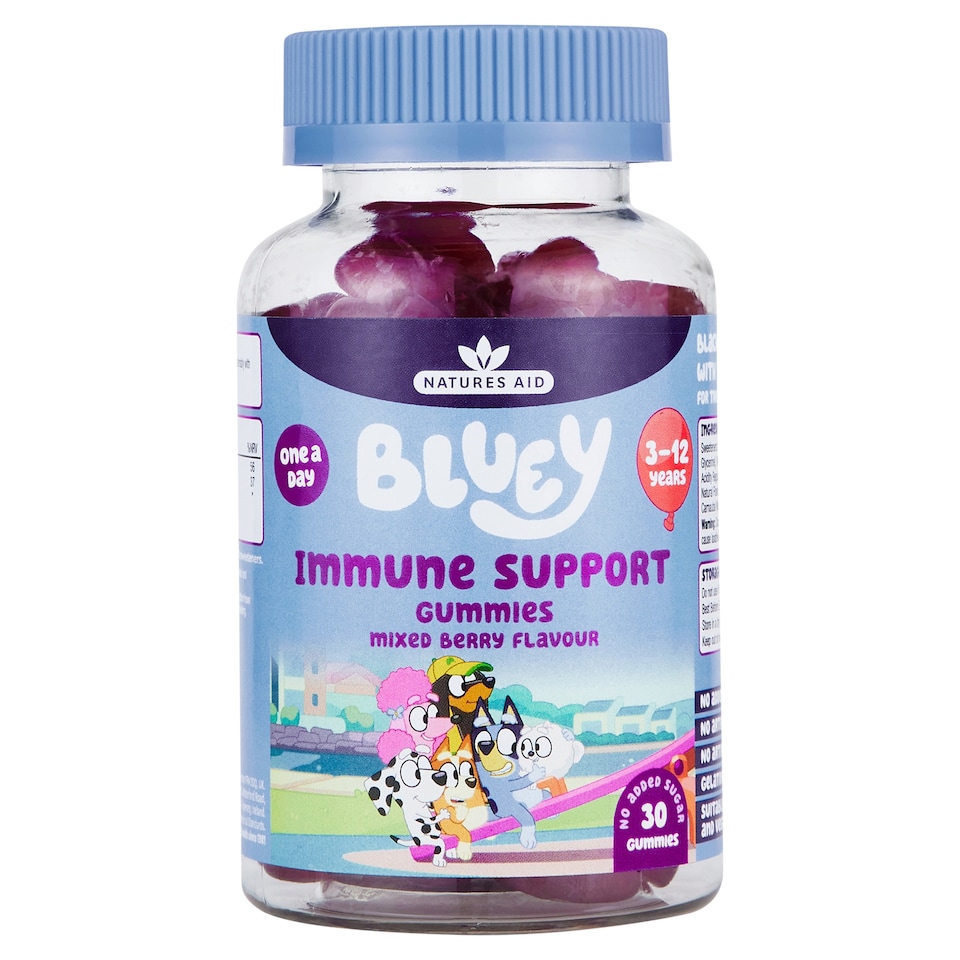 Bluey Immune Support Gummies Mixed Berry Flavour 30 Gummies