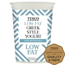 Tesco Low Fat Greek Style Yogurt 500G