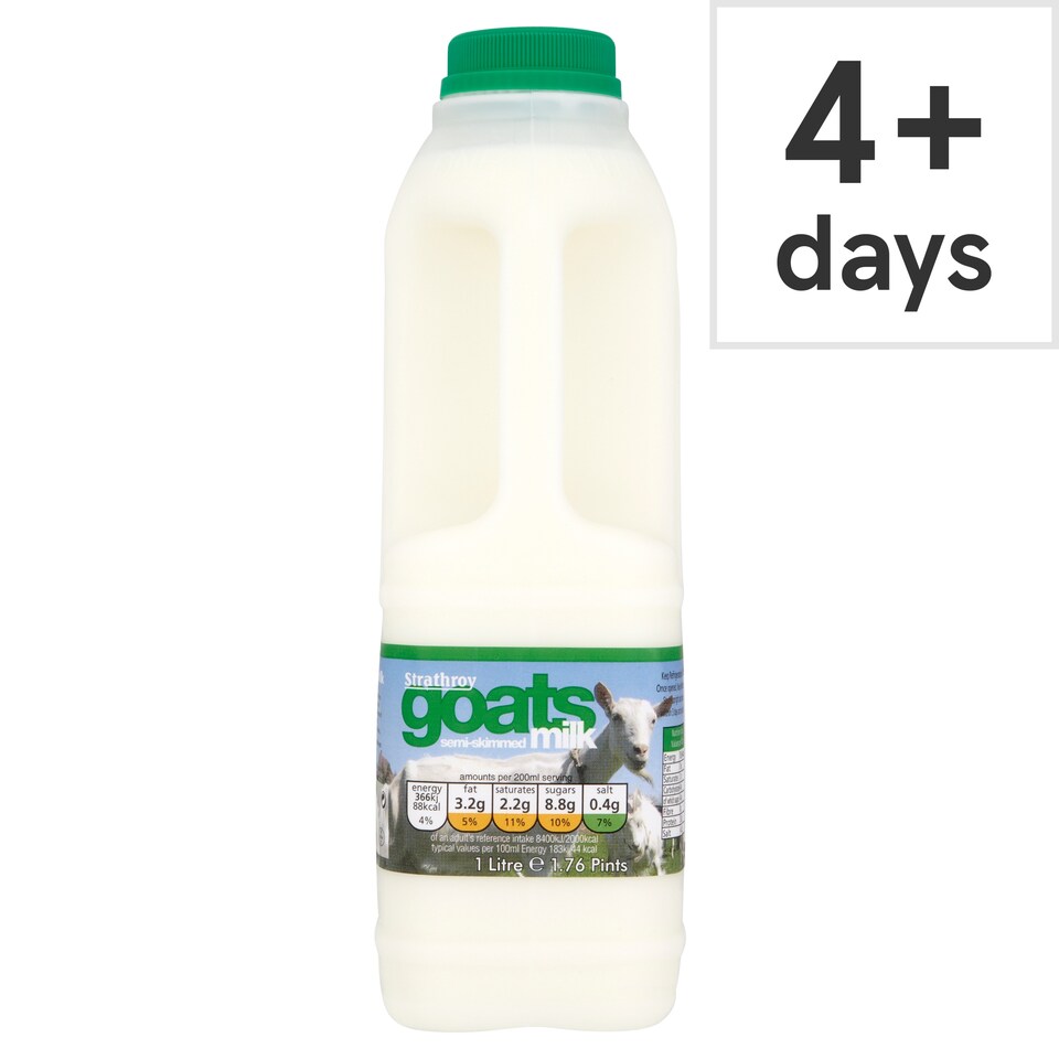 Erganagh Semi/Skim Goats Milk 1Ltr