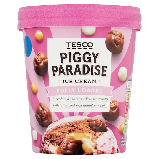 Tesco Piggy Paradise Ice Cream 480Ml Tesco Groceries