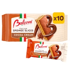 Balconi Italian Sponge Slices Cocoa Cream 10 x 28g