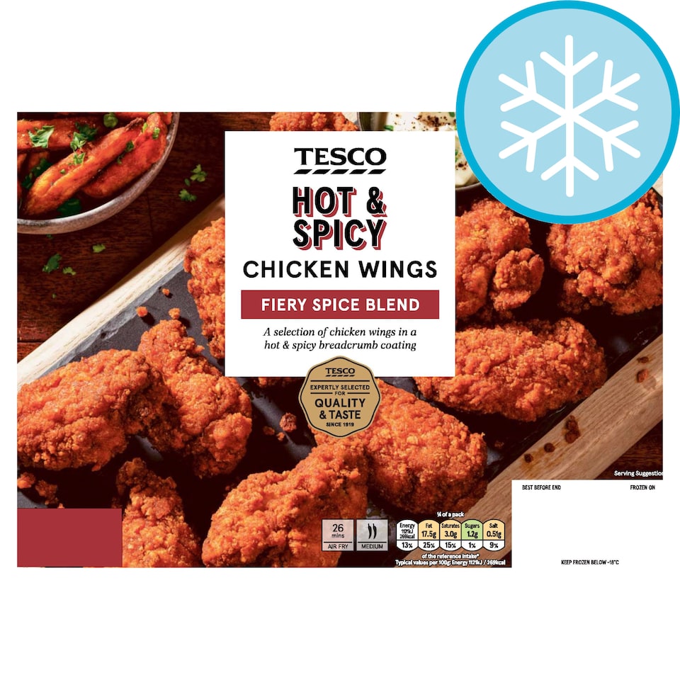 Tesco Hot & Spicy Chicken Wings 650G