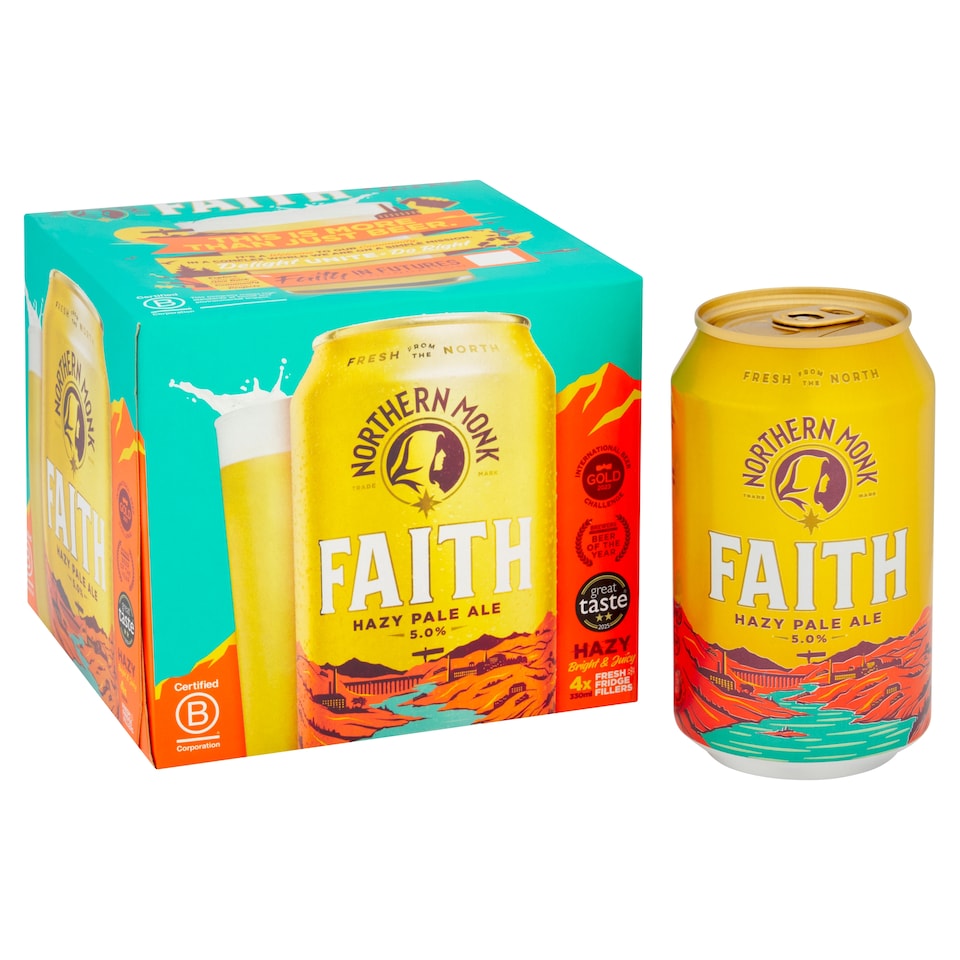 Northern Monk Faith Hazy Pale Ale 4x330ml cans