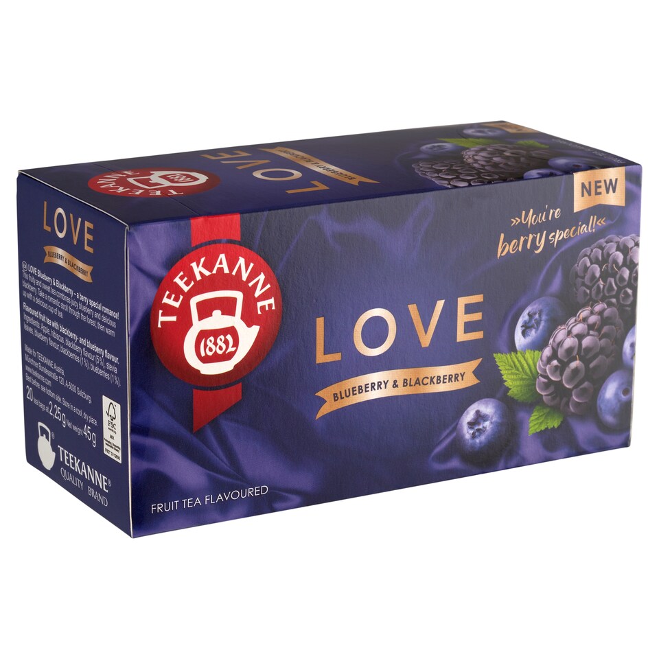 Teekanne Love szeder és áfonya ízesítésű gyümölcstea 20 filter 45 g