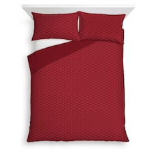 F&F Home Burgundy Bubble Faux Fur Duvet Set King 