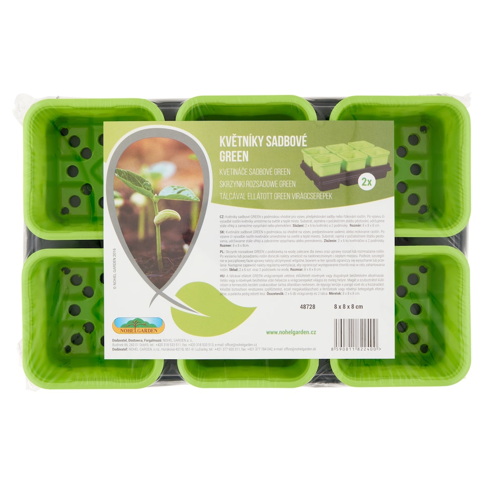 Nohel Garden Green květináče sadbové 8 x 8 x 8 cm