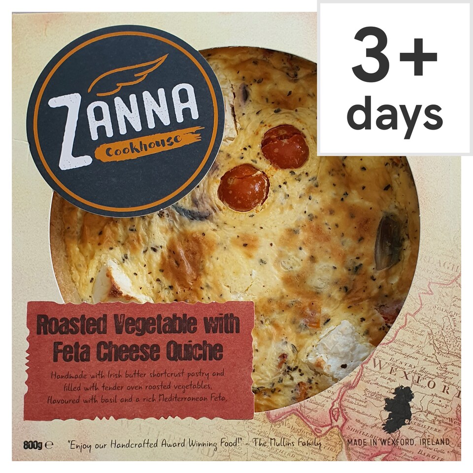 Zanna Cookhouse Roasted Vegetable with Feta Cheese Quiche 800g