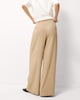 image 3 of F&F Triple Pleated Wide Leg Trousers in Med Nude