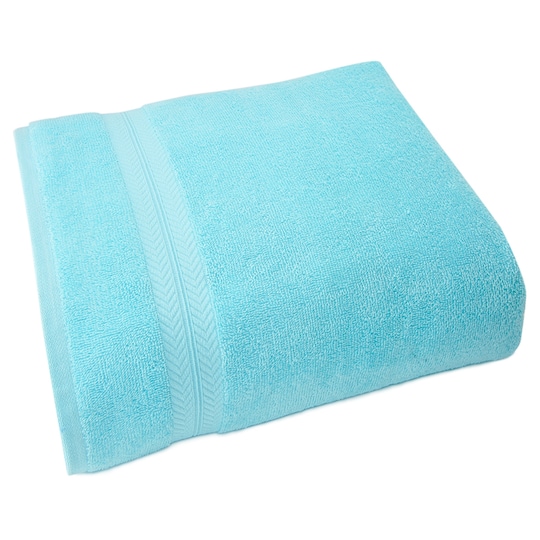 Tesco 100 Cotton Low Twist Bath Sheet Aqua Tesco Groceries