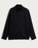 image 4 of F&F Striped Sleeve Zip Up Jacket in Black