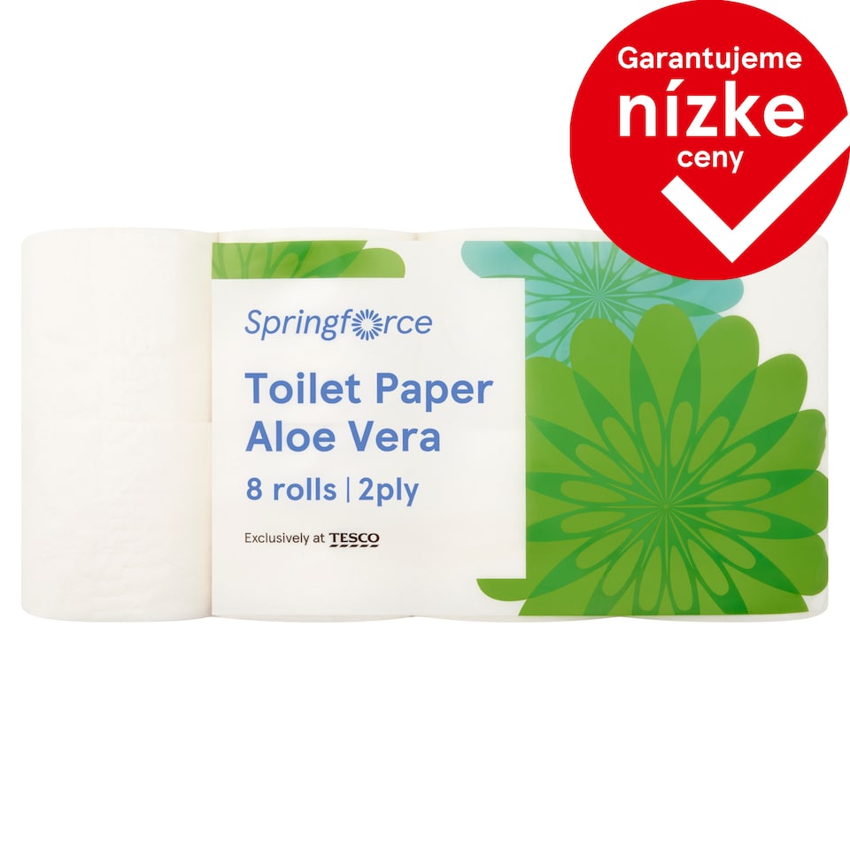 Springforce Aloe Vera Toilet Paper 2 Ply 8 Rolls