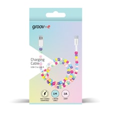 GROOVE CHARGING CABLE 1M USB-C to USB-A BEADED