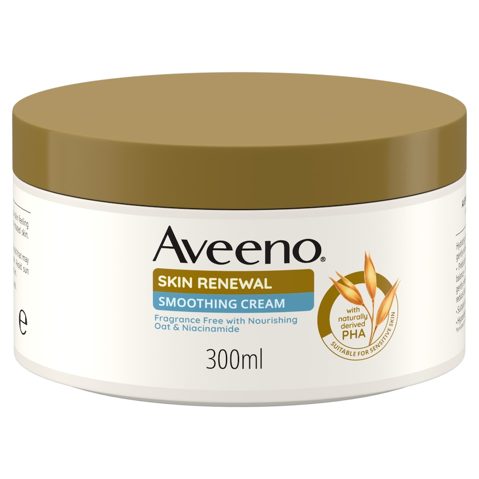 image 1 of Aveeno Skin Renewal Smoothing Cream Body Lotion Moisturiser 300ml