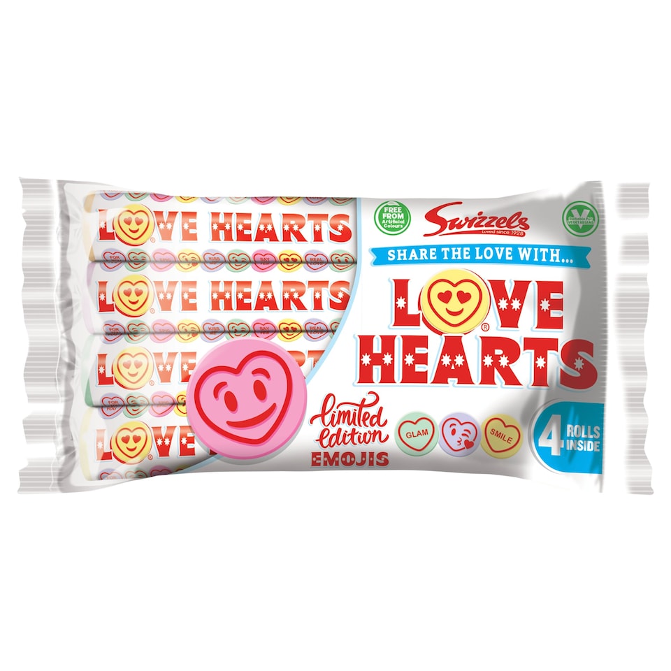 SWIZZELS LOVE HEARTS 4 PACK