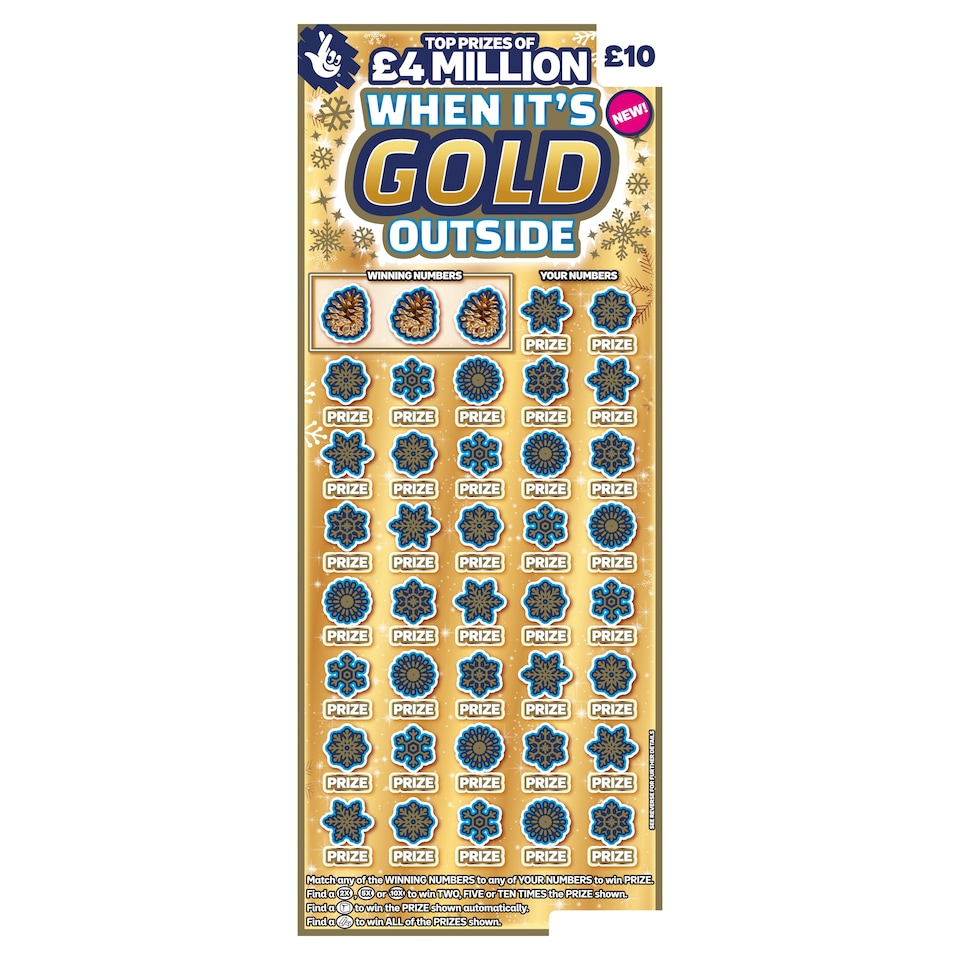 WHEN ITS GOLD OUTSIDE SCRATCHCARD