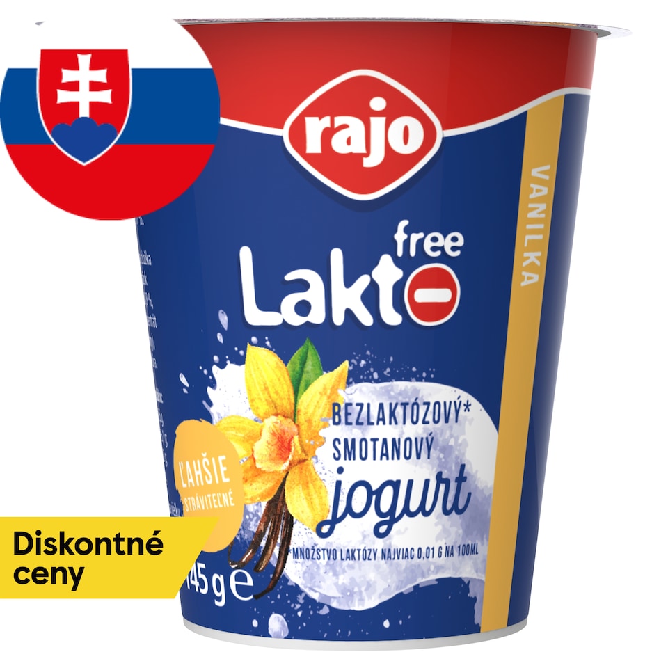 obrázok 1 z Rajo Lakto Free Smotanový jogurt vanilka 145 g