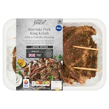 Tesco Finest Souvlaki Pork King Kebab with Tzatziki dressing 675g