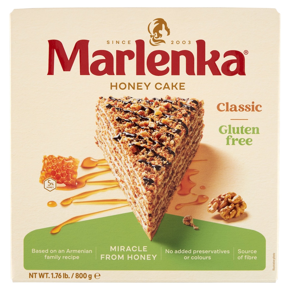 Marlenka Gluten Free Honey Cake with Walnuts 800 g