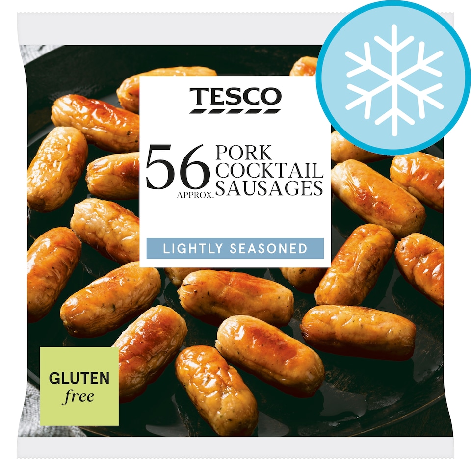 Tesco 56 Pork Cocktail Sausages 672G