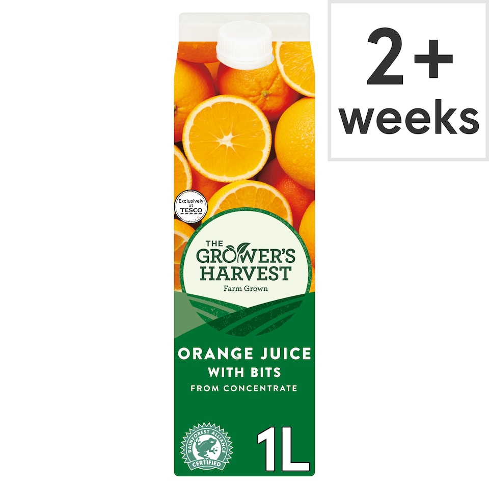 Growers Harvest Orange Juice With Bits 1L
