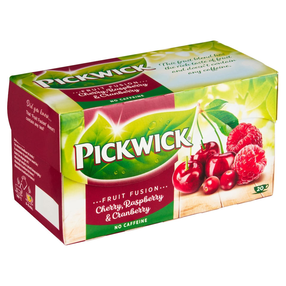 image 1 of Pickwick Fruit Fusion Cherry Raspberry & Cranberry 20 x 2g (40g)