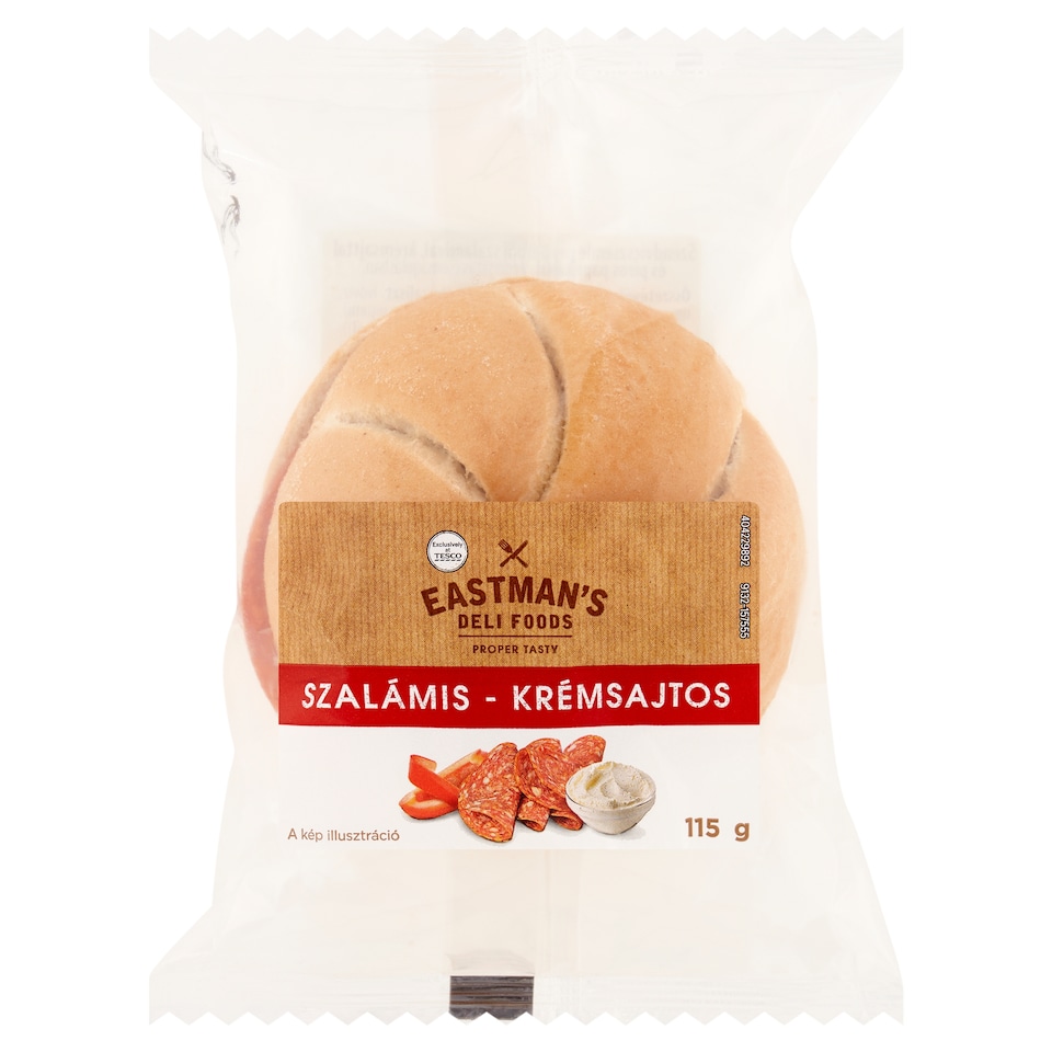 Eastman's Deli Foods szendvicszsemle pepperoni szalámival, krémsajttal és piros paprikával 115 g