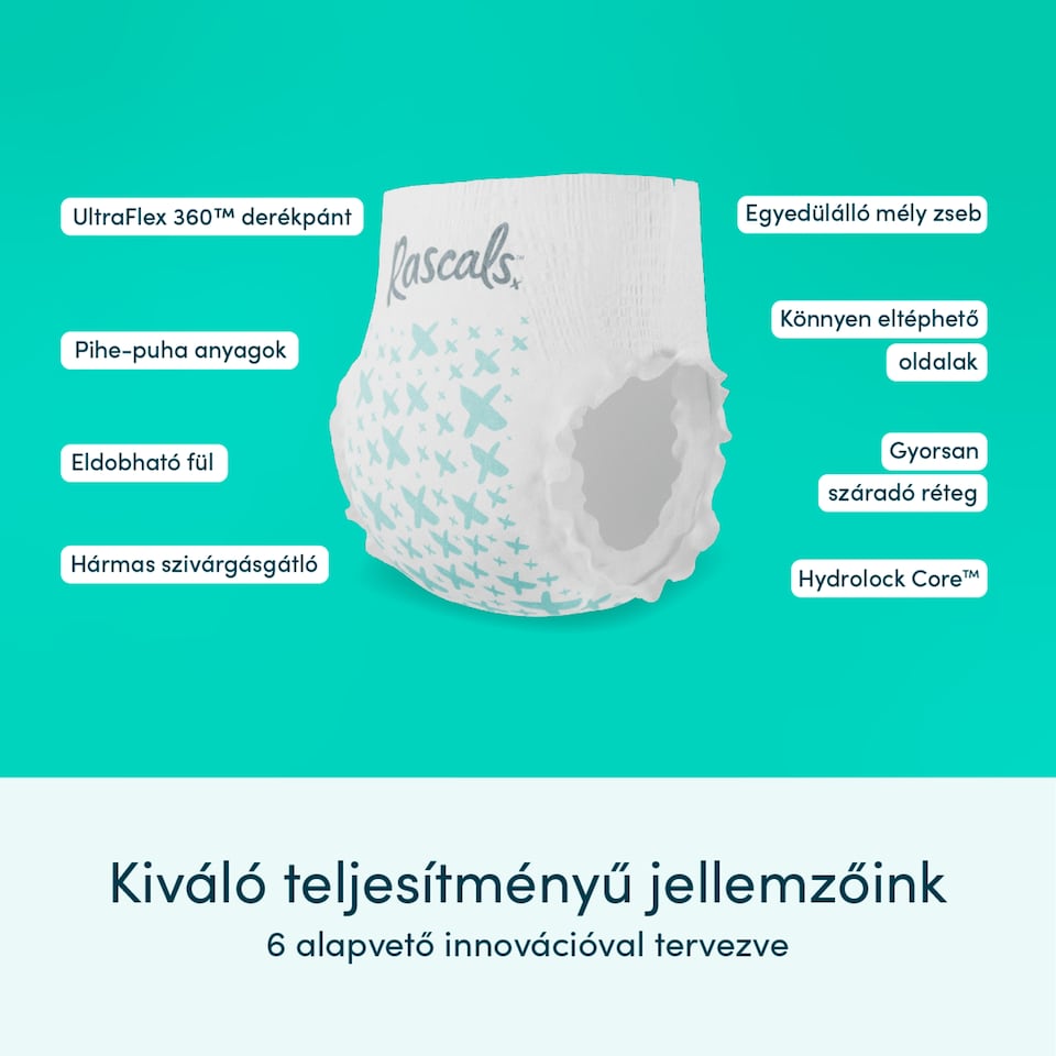 Rascals Premium bugyipelenka, méret: 6, 15-20 kg, 26 db  1. kép