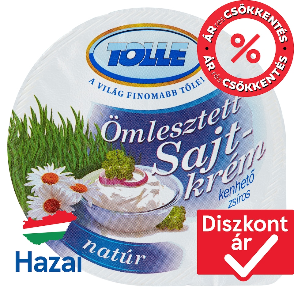 Tolle natúr kenhető zsíros ömlesztett sajtkrém 125 g  1. kép