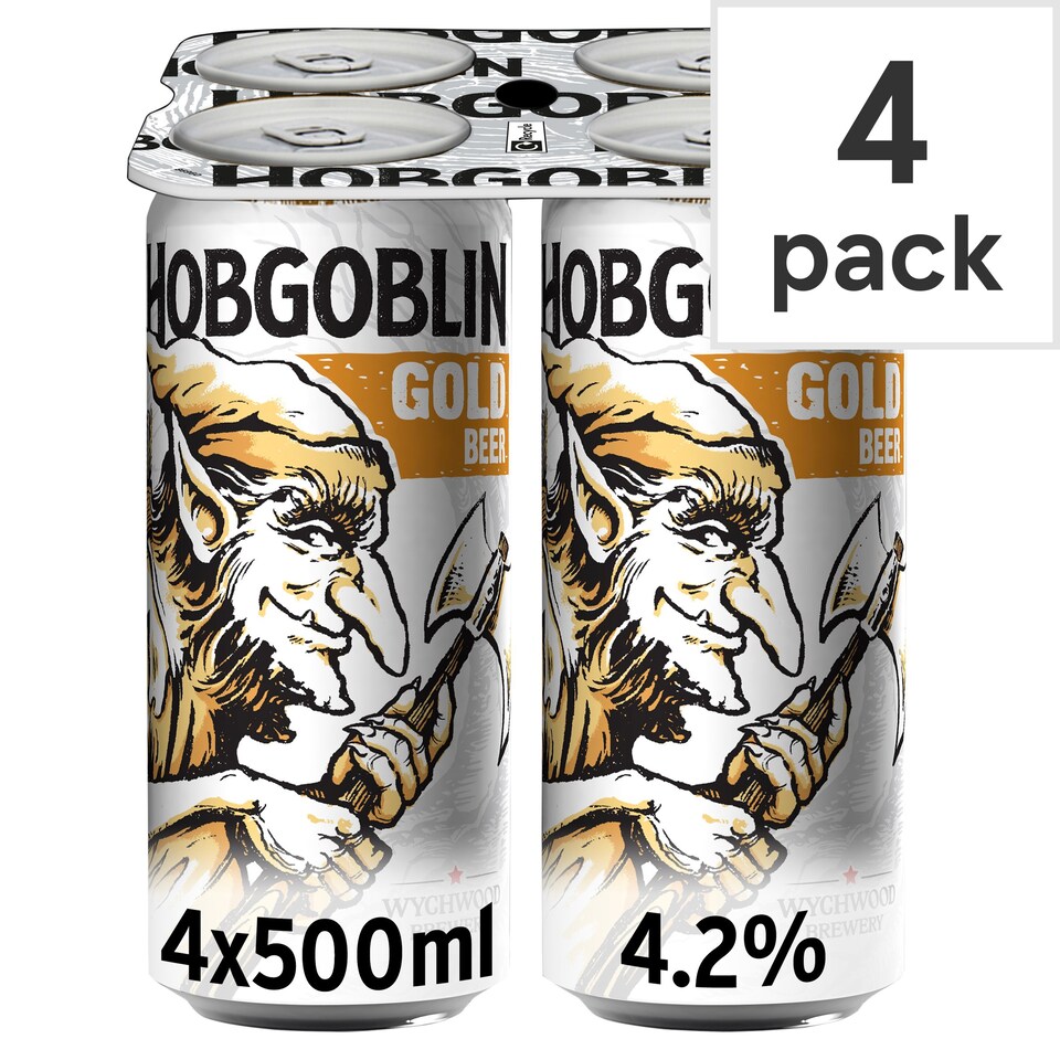 Hobgoblin Gold Ale Beer Can 4x500ml Tesco Groceries