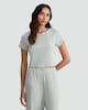 image 2 of Rise by Zara McDermott Pointelle Short Sleeved Pyjama T-Shirt in Green