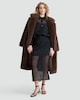 image 2 of The F&F Edit Organza Sheer Panel Co-ord Midi Skirt in Black