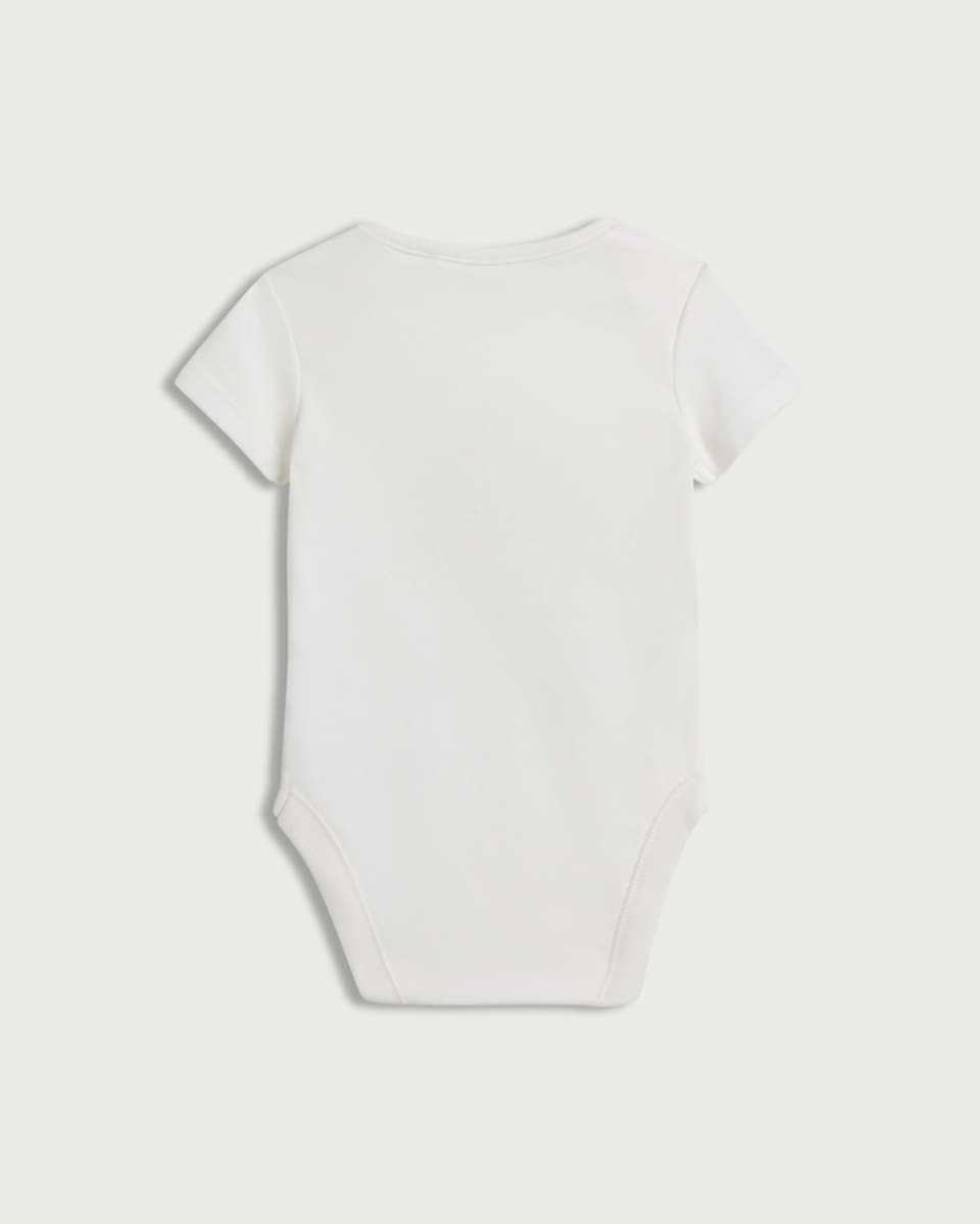 image 1 of F&F Baby Pure Cotton My First Eid Bodysuit in White